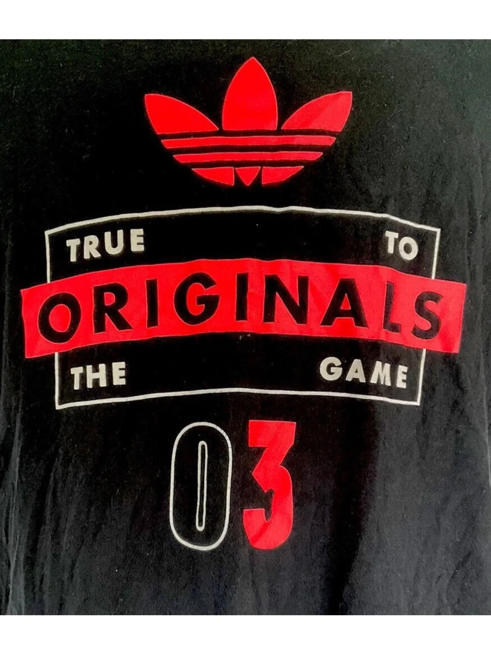 Adidas Originals T-shirt Mens Size Large True to the Game Logo